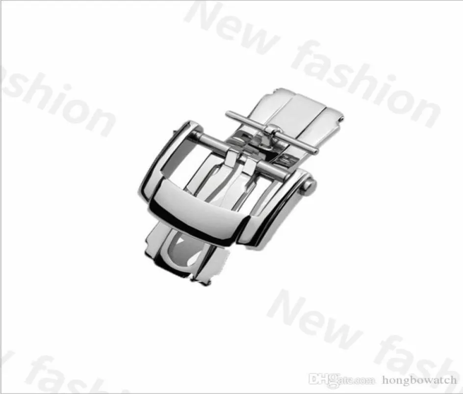 Brand PP substitute solid stainless steel folding buckle double press butterfly buckle 18mm watch strap buckle9815150