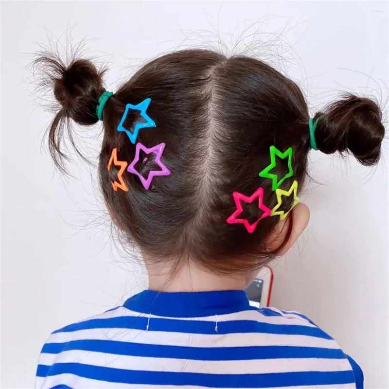 Hair Accessories 50pcs Toddler Girls Random Color Star Design Clip Multi-color Clips Kids Styling Decoration