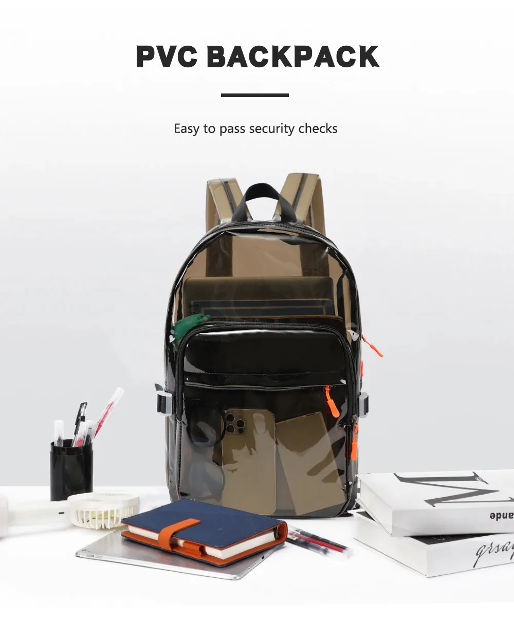 Zaino trasparente impermeabile per laptop da donna per sport_voghion.com