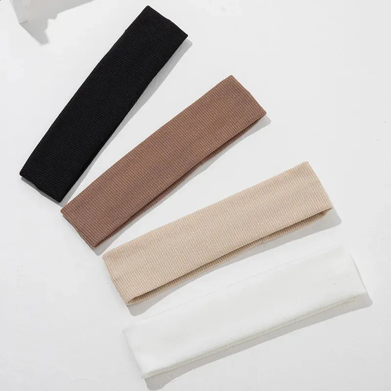 Fashion Sports Headbands for Women Fitness Running Yoga Solid Color Elastic Hairbands Stretch Makeup Hair Accessories Head Band240325