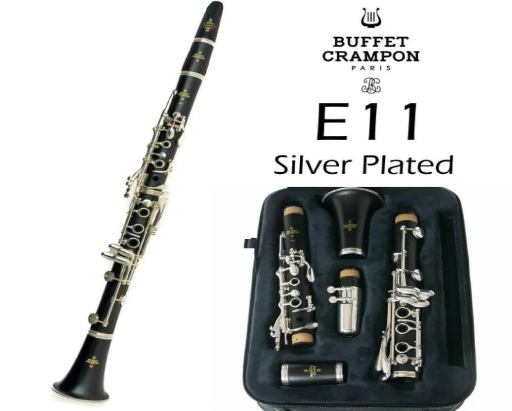 جديد Clarinet Buffet Crampon E11 Model BB Clarinet Silver Plated 17 Keys One Barrel New5537638