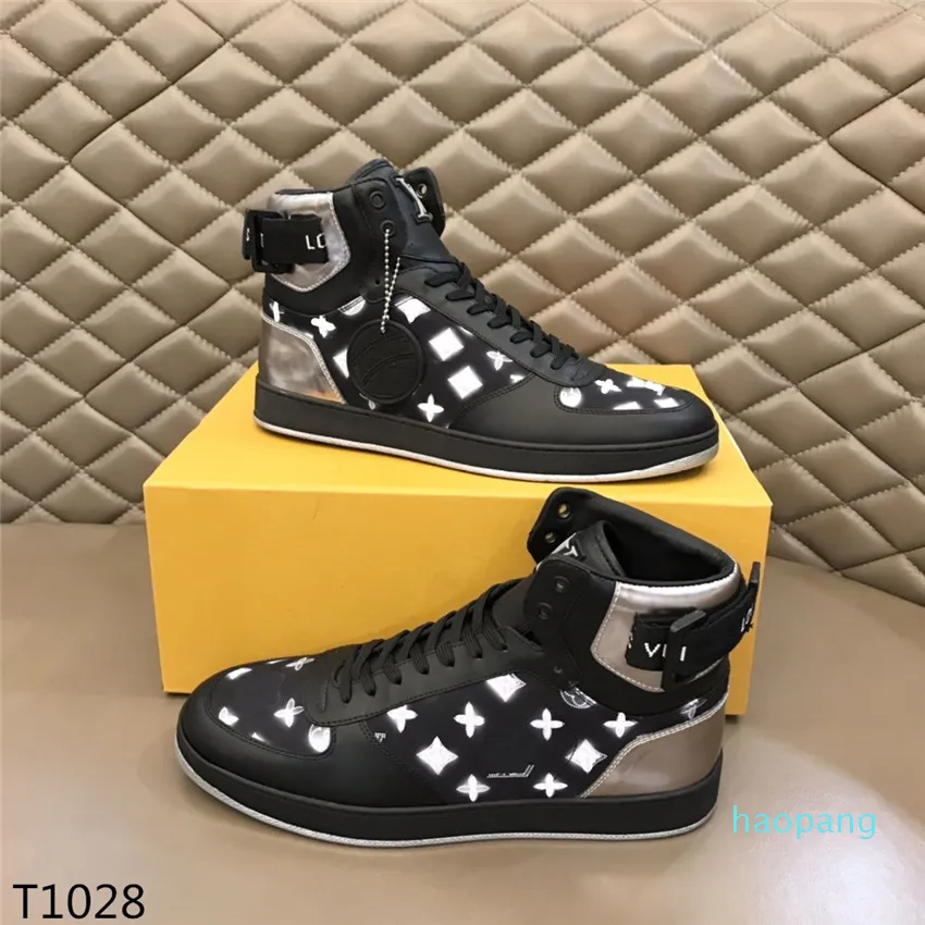 15A 2024 new printing lace-up high-value version of rubber outsole leather material padded insole pants for men and women shoes.