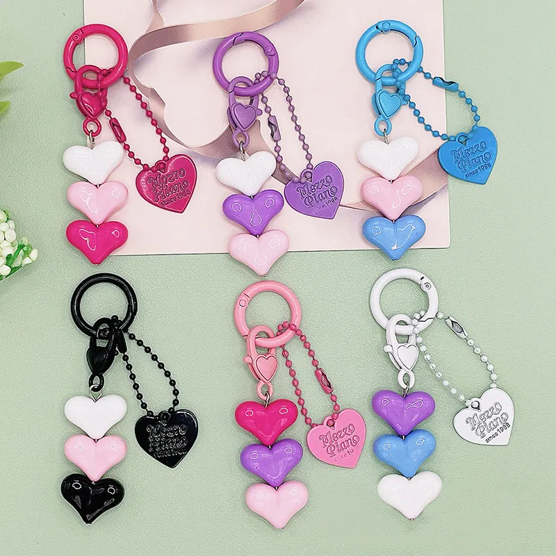 Sweet Heart Keychains: Stacked Love for Girls - Earphone Case, Backpack ...