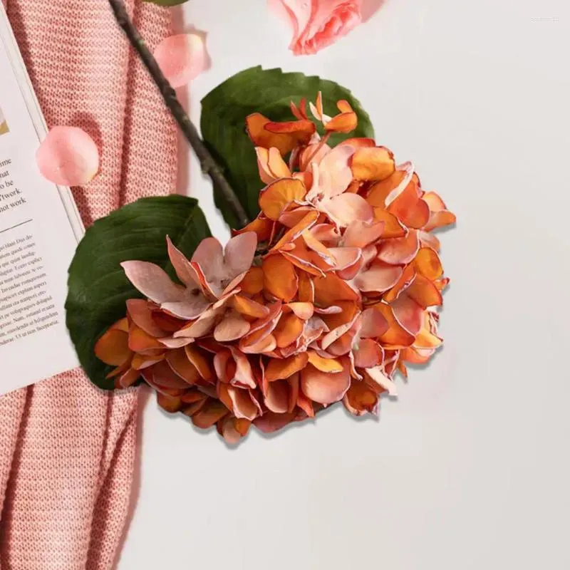 Fleurs décoratives d'entretien artificiel réaliste artificiel Hortensia simulée pour les mariages de décoration intérieure