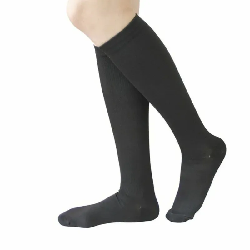 Nieuwe unisex sokken compressiekousen druk spataderen ader kous knie hoge been ondersteuning rekdruk circulatie coolkee hoge been ondersteuning kousen