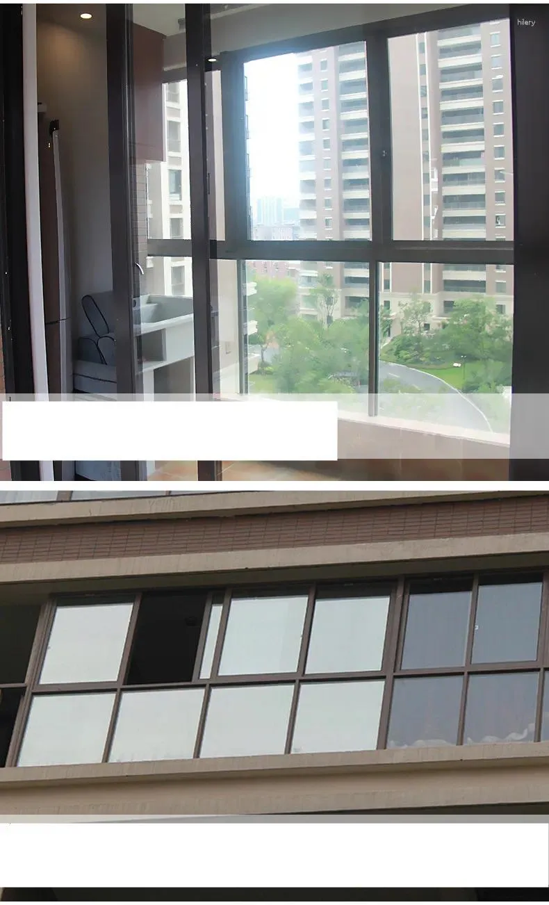 Fönsterklistermärken 0,5x1m inget lim statisk klamring enkelriktad perspektiv film solskyddsmedel isolering fönster balkong spegel klistermärke
