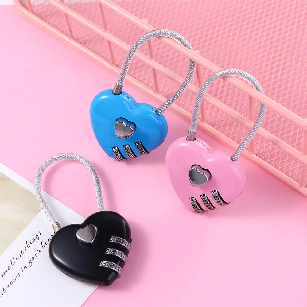 Padlock Love Locker Ring Holder Premium Travel Locks: Heart-Shaped