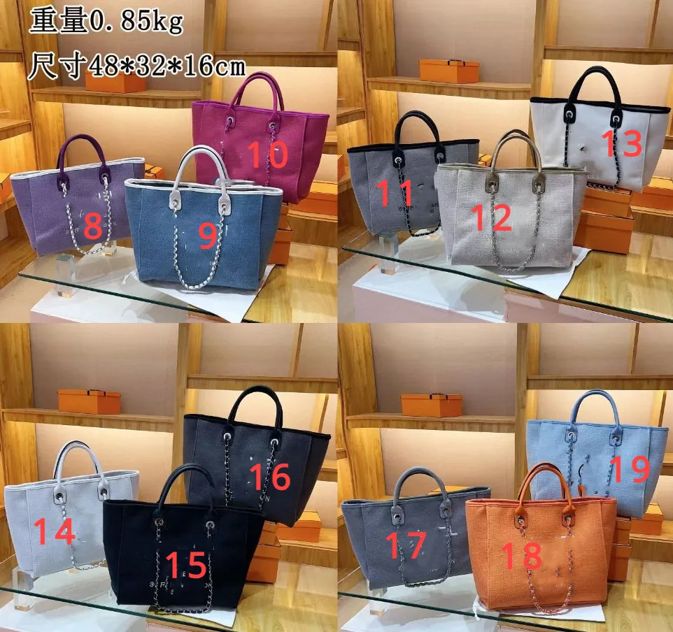 Simple Embroidery Beach Bag Linen Canvas Mummy Bag Shopping Bag Large Capacity Western Style Candy Color