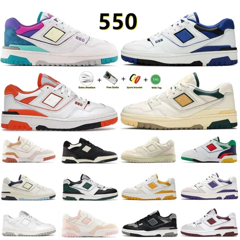 550 2024 hommes Chaussures de course Femmes 550r Sneakers de créateurs Blanc Green Grey Salt Salt noir Marine bleu UNC UNT Syracuse Purple Varsity Gold Trainer Jogging Walking Sports Shoe