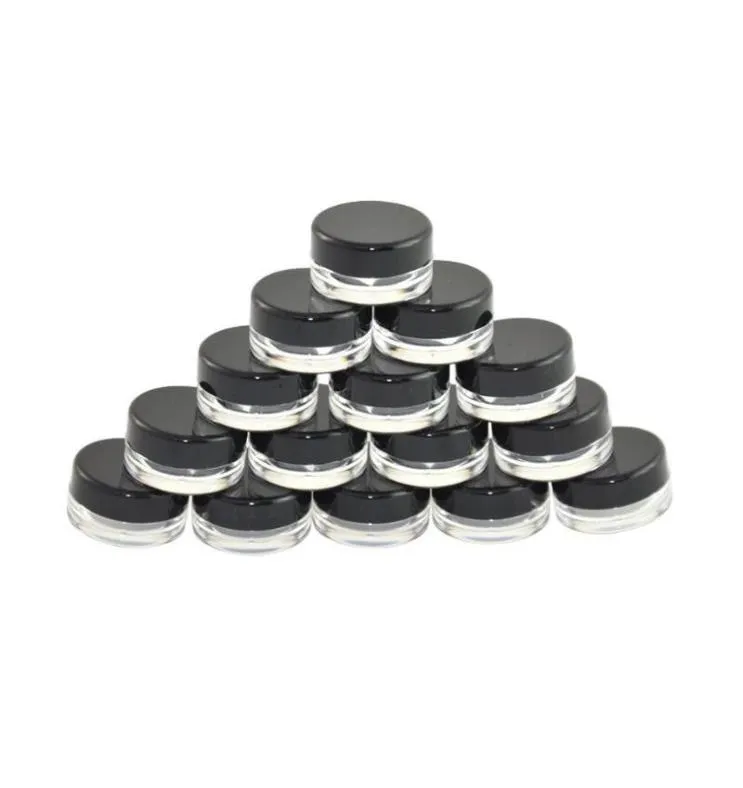 5g 5 ml de bota de recipiente transparente vacío con tapas negras para polvo de maquillaje crema de maquillaje Lip Balmgloss Muestras cosméticas GH10513810281