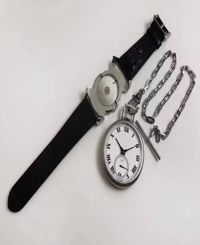 496mm Men039s Watch 2 in 1 Pocketwristwatch Clock Motch Watch Mécanique manuel Matchs à main CHP Luc 1805884