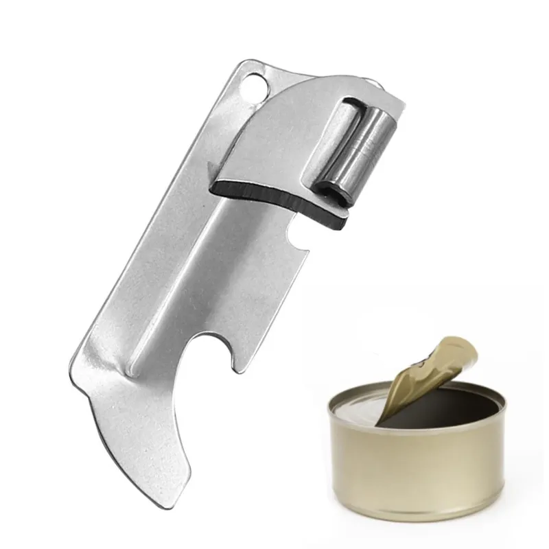 Can Opener Polished Stainless Steel Finishwith Utili-key Stainless Steel Multi-function Folding Mini Opener Gadget LX6433