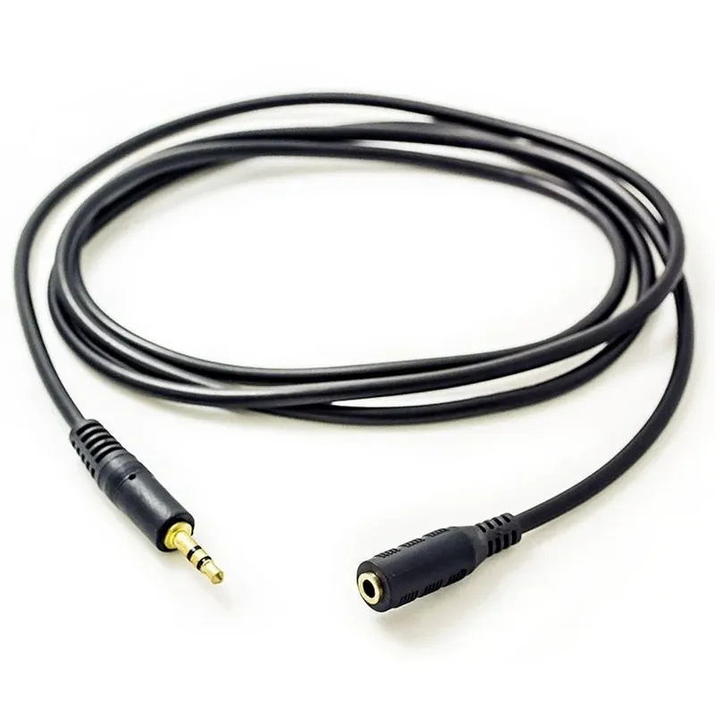 Câble audio audio de 1,5 mètre 3,5 mm Jack mâle à femme AV Corde extenseur audio pour l'amplificateur de téléphones mobiles informatiques