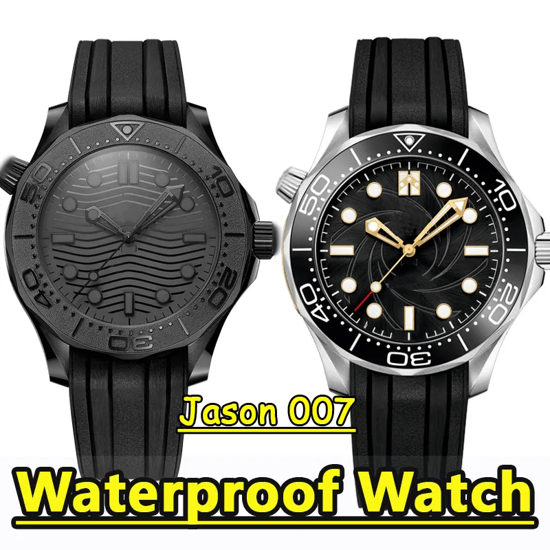 Heren Watch Designer Horloges Hoogwaardige zee 300/150 Beweging 42 mm automatisch mechanisch horloge 904L roestvrijstalen saffier saffier waterdichte zwarte ridder met doos