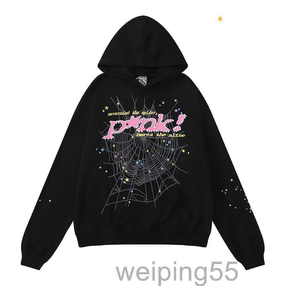 Dames hoodie heren hoodies ontwerper sweatshirts kwaliteit sweatshirt paar trui kleding mode -trackpak zwart wit roze spider web grafickxys