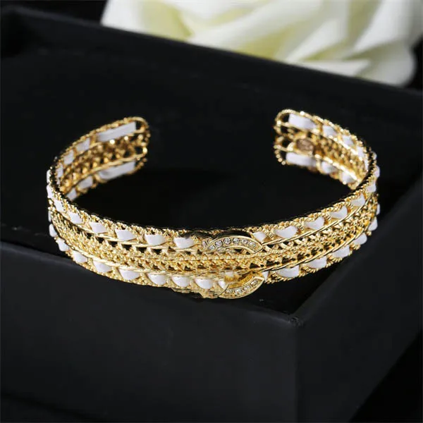 Designer Woman Men Chanells Bangle Luxury Fashion Brand Letter C Bracelets Women Open Bracelet Jewelry gold Cuff Gift CClies 6576