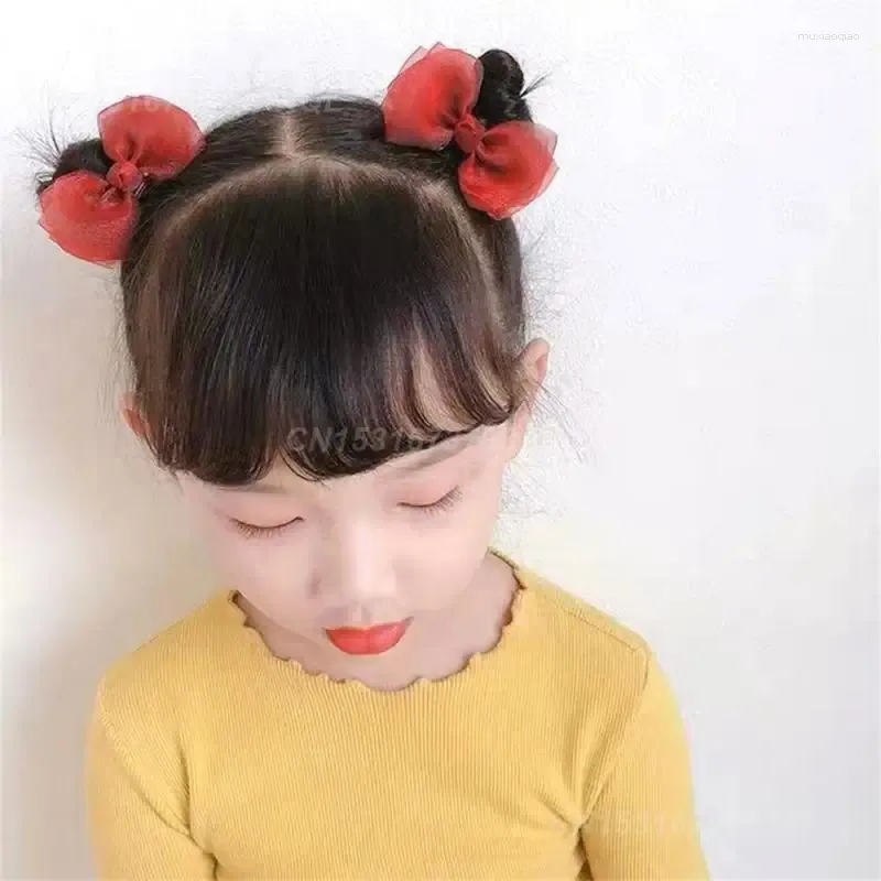 Dog Apparel Bow Knot Hair Clip Not Damaging Pearl Mesh Various Styles Hairpin Lovely Fabric Art
