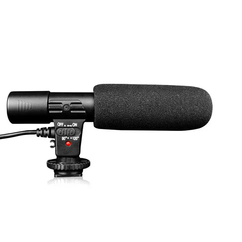 Стенд MIC01 Camcorder Microphone 3,5 мм стереозаписка интервью с микрофоном для камеры DSLR видео DV Nikon Sony Camera GoPro iPhone