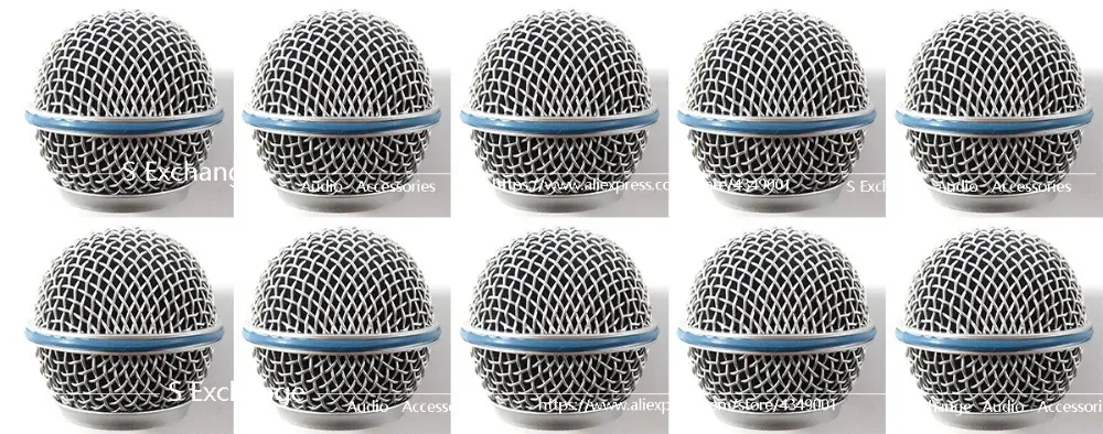 Accessoires 10pcs Nouveau remplacement à la tête de la tête de la tête de microphone Microphone pour Shure Beta58 Beta58a