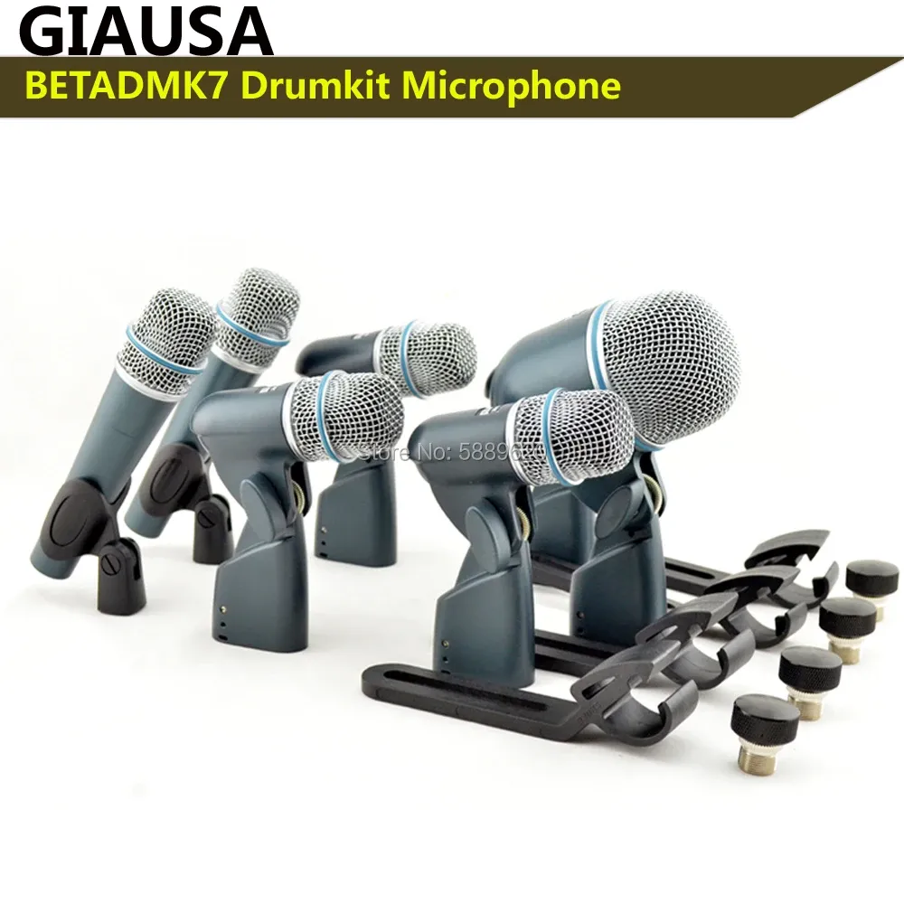 Microphones Livraison gratuite BetAdmk7 Ensemble de microphone Drumkit filaire 2PCSX 57A 1PC x 52A 4PCS x 56A Microfone