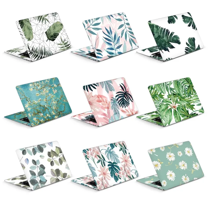 Mäuse Universal Botany Cover Laptop -Aufkleber Skins 2pcs 13,3 "14" 15,6 "17,3" Vinyl Hautblatt Dekorieren Aufkleber für Buch/Lenovo/Asus/HP