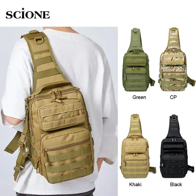 Taschen Taktische Brust -Rucksack Militärtasche Jagd Fischertaschen Camping Wanderwanderung Rucksäcke Mochila Molle Schulter Pack Xa65a