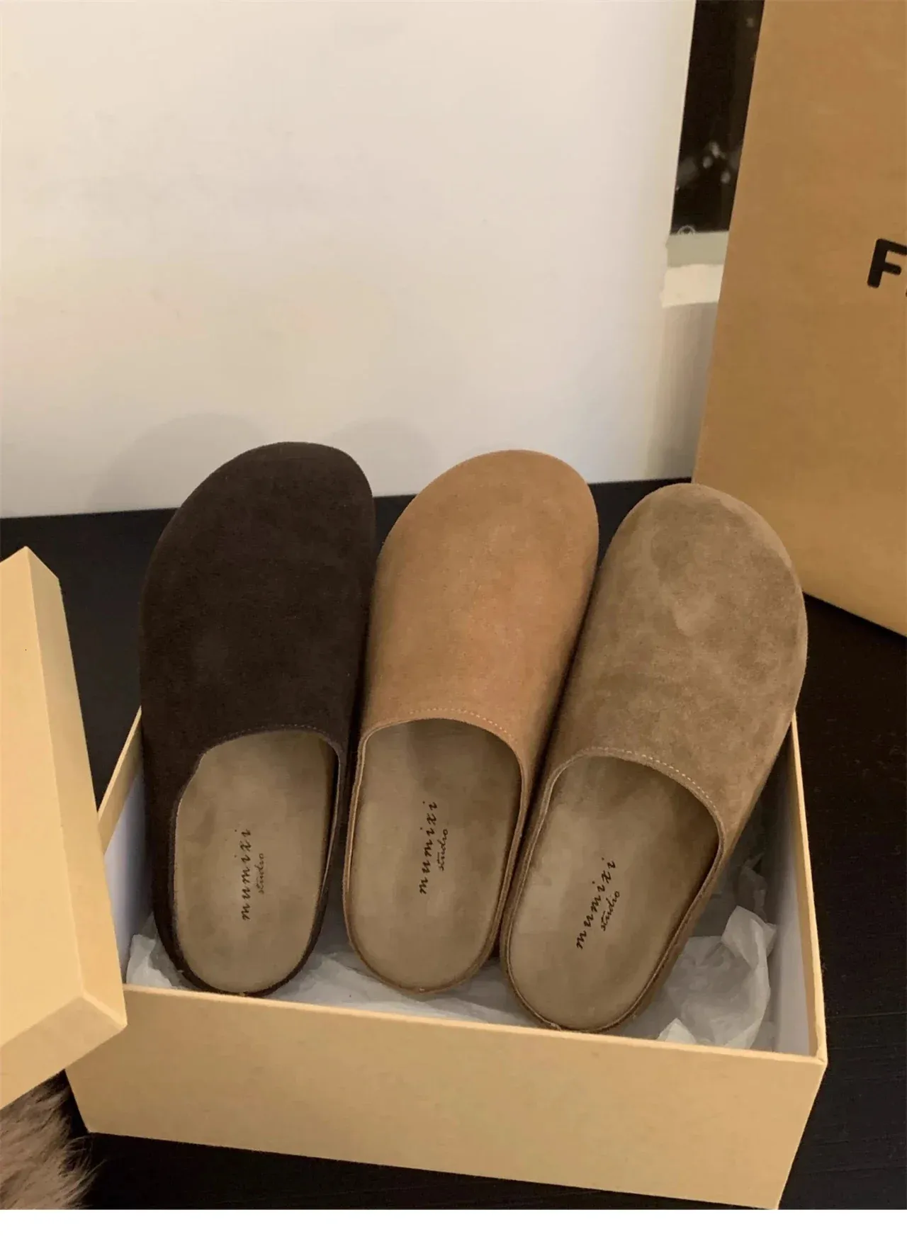 Leopard Women Platform Mule Slippers Casual Suede Slingback Flats_voghion.com