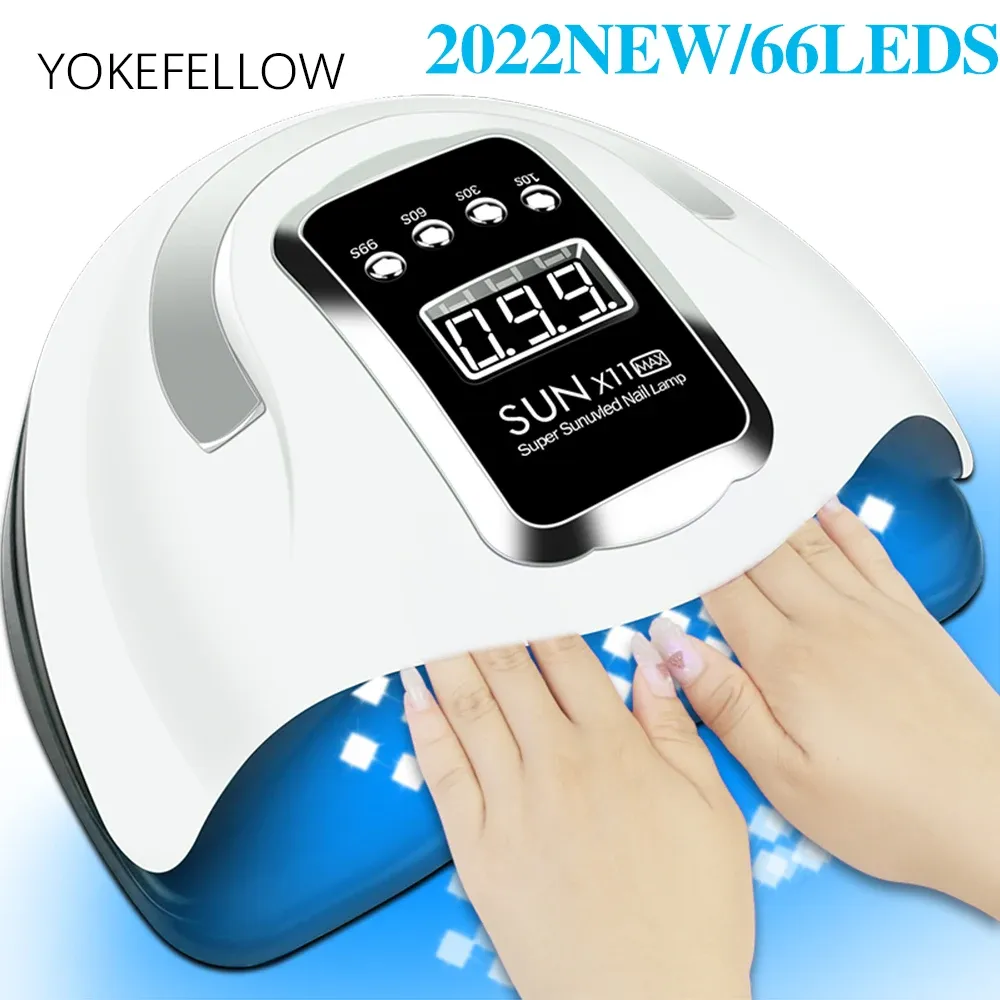 Kits 66leds lampe à ongles LED UV UV haute puissance pour conception portable de gel à ongles à séchage rapide avec sèche-ongle de capteur intelligent lampe de durcissement