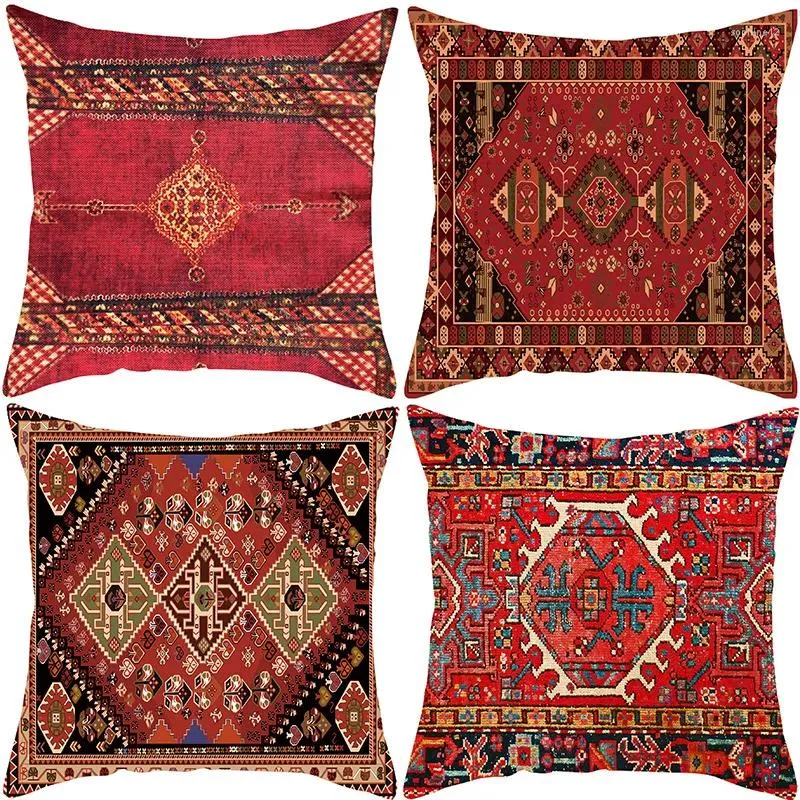 Подушка винтажное красное цветочное покрытие персидское ковер белье для домашнего декор диван