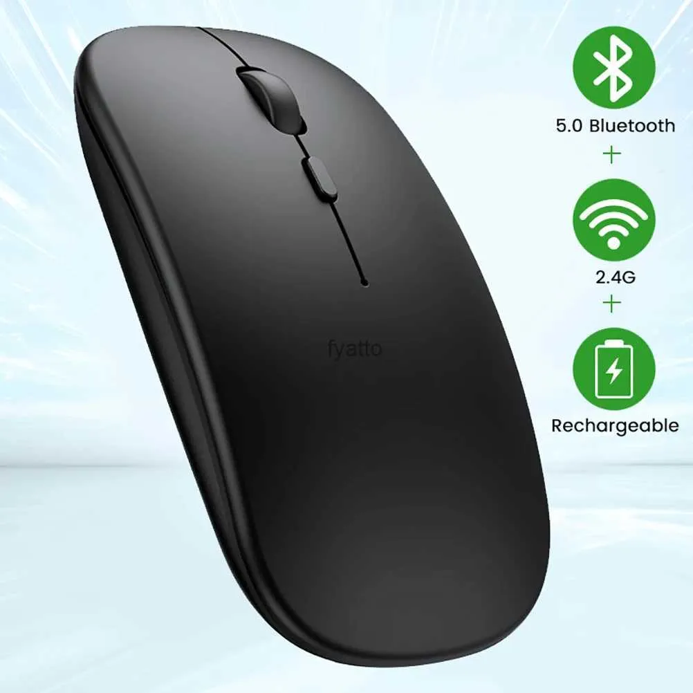 MICE Wireless Bluetooth Mouse Computer USB Ergonomische stille oplaadbare Mause Optische stomme voor PC -laptops H240407