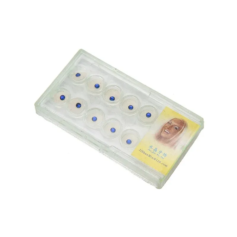 10 -stcs Acryl Diamant Dental Materiaal Tanden Blitsende studs Tooth Gems Sieradenkit met lijm tandkristal tanddecoratie