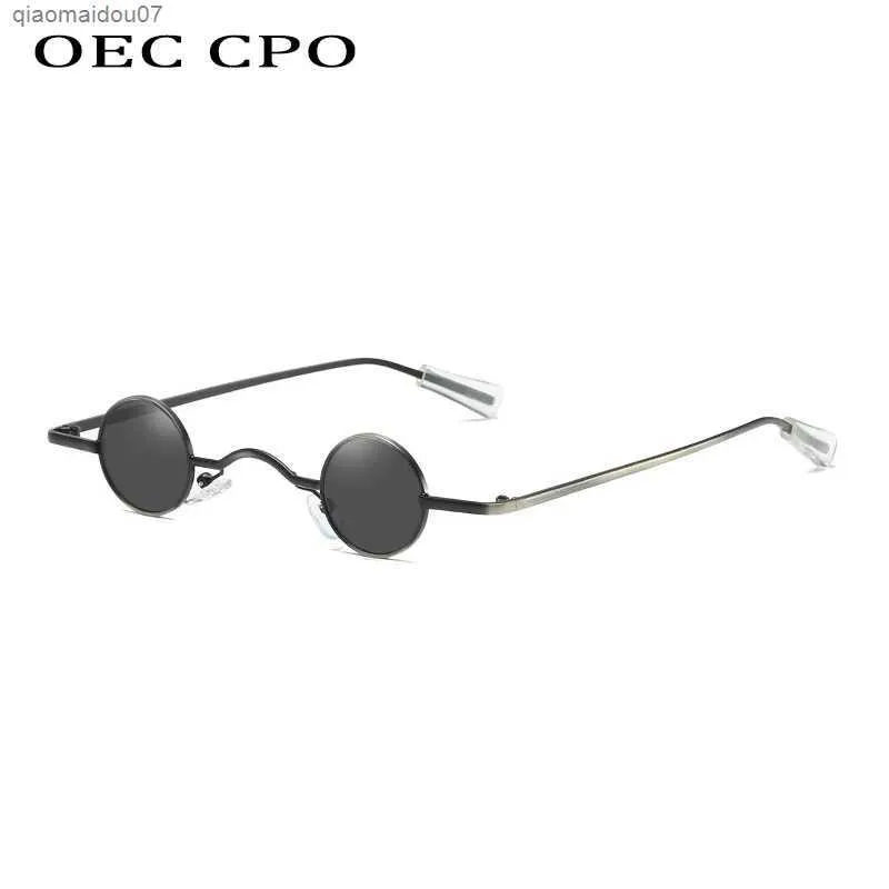 Occhiali da sole retro roccia punk maschili occhiali da sole classici occhiali da sole tondi da donna con telai metallica con telaio nera di lenti neri guidandol2404