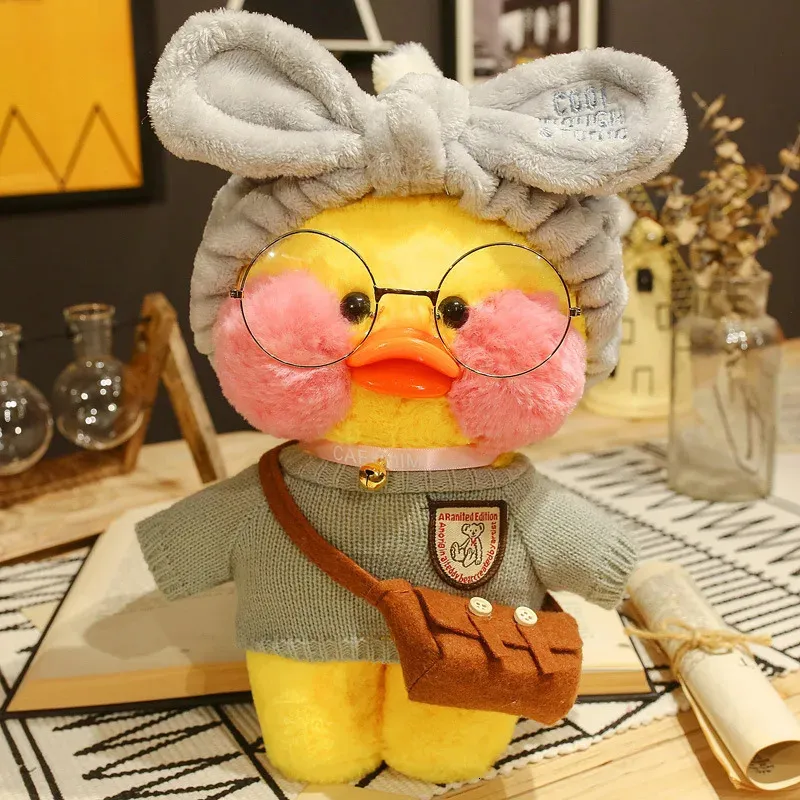 30 Cm Pato Peluche Lalafanfan Canard Mignon Toys En Peluche Jaune Flifan Kawaii Peluches Animaux