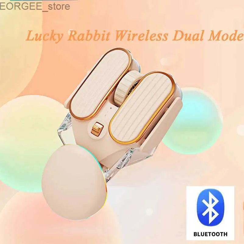 Möss Bluetooth Wireless Silent Mouse RGB Laddningsmus 2mode för MacBook PC Gaming Laptop Office Mouse For Girl Gifts Y240407