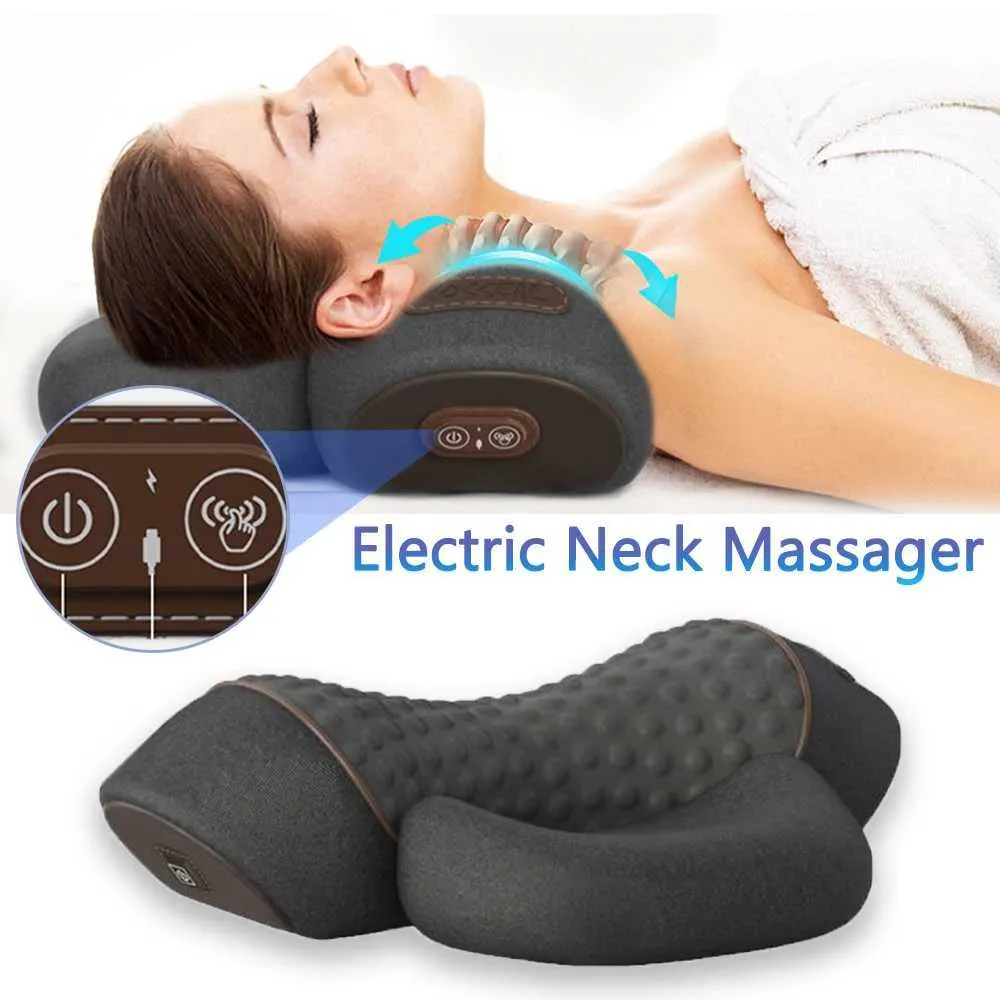 Volledige lichaamsmassager elektrische massagekussen trilling Hot Compress cervicale spinale tractieapparaat schouderhals gezondheidszorg 240408
