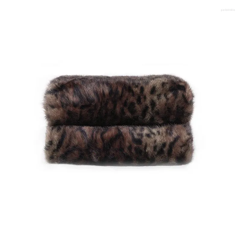 Filtar Nordic Dark Brown Leopard Print Faux pälsfilt dekoration omslag sovrum vardagsrum hösten vinter enkel dubbel