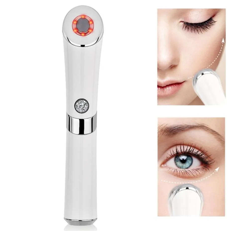 Heated Eye Massager Electric Face Lifting Pen Skin Tightening Anti Wrinkle Vibration Dark Circles Anti Aging Device Gift C181126019476001