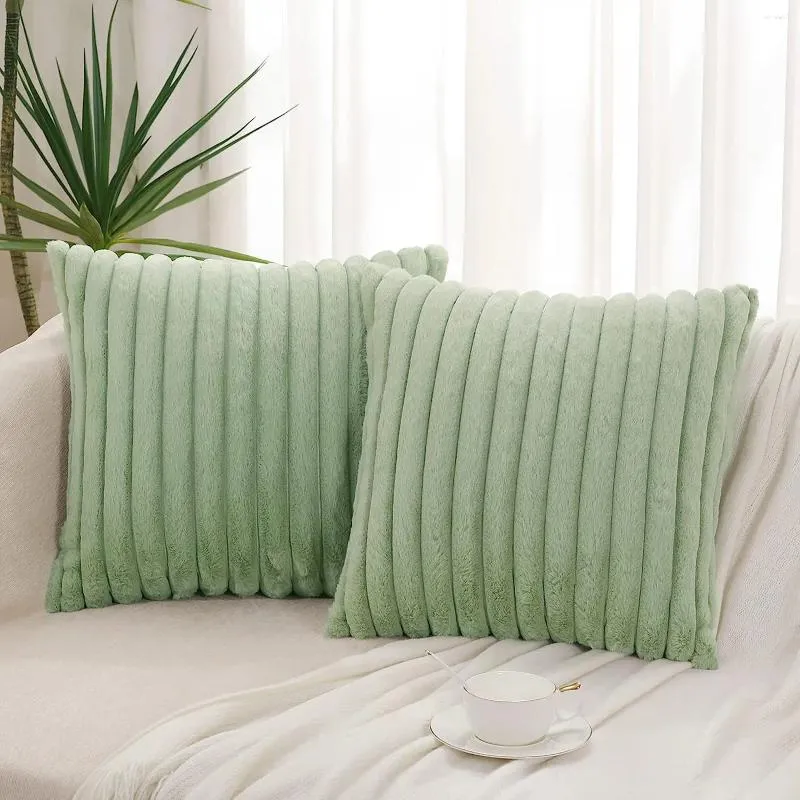 Kissen Plüschabdeckung moderne dekorative Kissen für Sofa weiß grüne Wohnkultur Haar Luxus 45x45/30x50 kostenlos