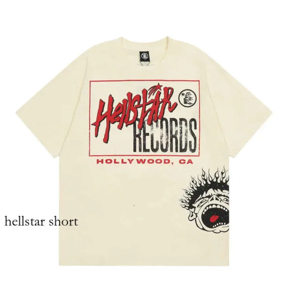 Magliette Hellstar Designer magliette per magliette per tee vestiti abiti hipster in tessuto lavato graffiti lettere in lettere in foglio stampato vintage nero sciolto aderente ci size 214