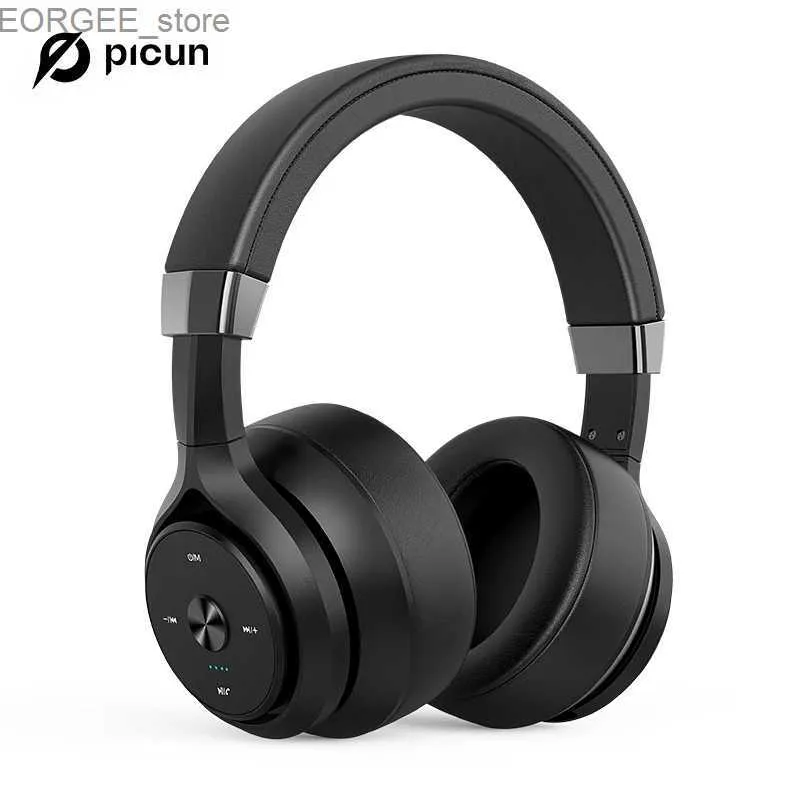 Fones de ouvido do telefone celular picun p28x fones de ouvido sem fio sobre o ouvido bluetooth 5.3 30h Modos de música eq de tempo de reprodução com microfone.