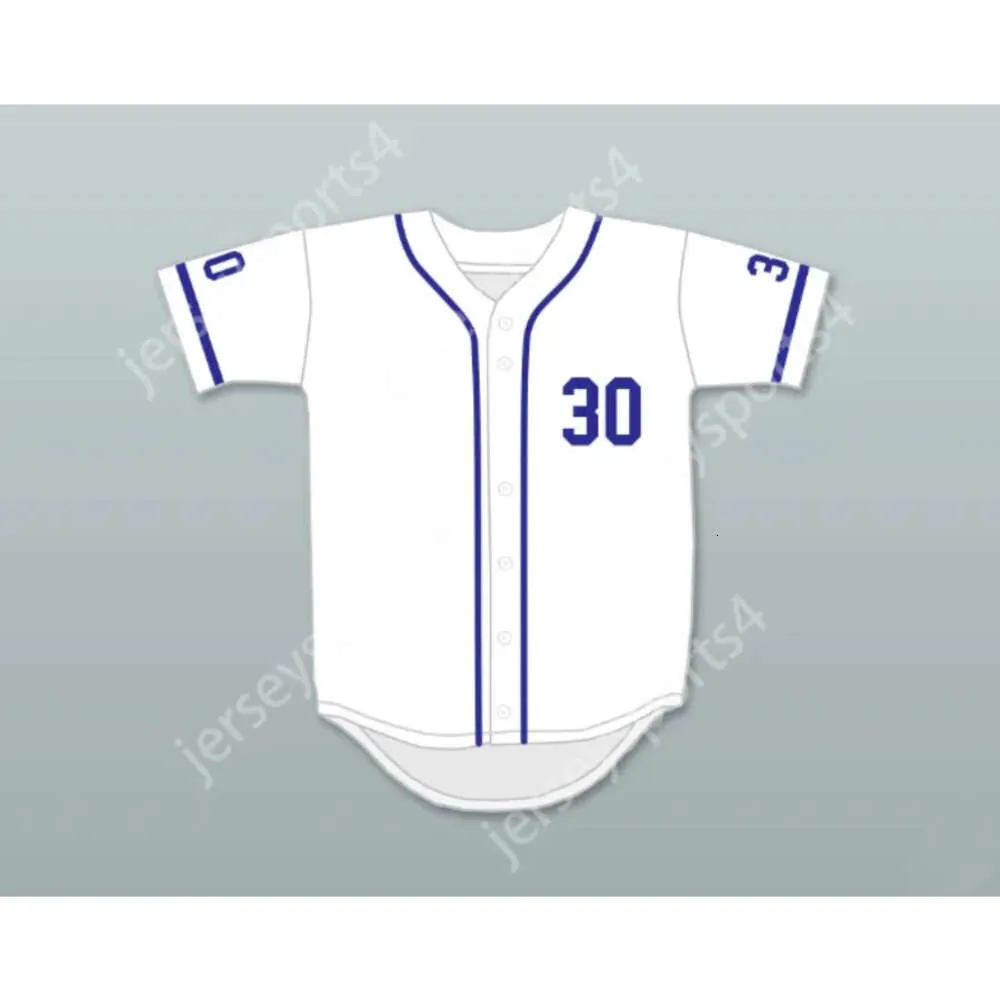 Gdsir White Mike Vitar Benny Jet Rodriguez 30 Baseball Jersey The Sandlot ed