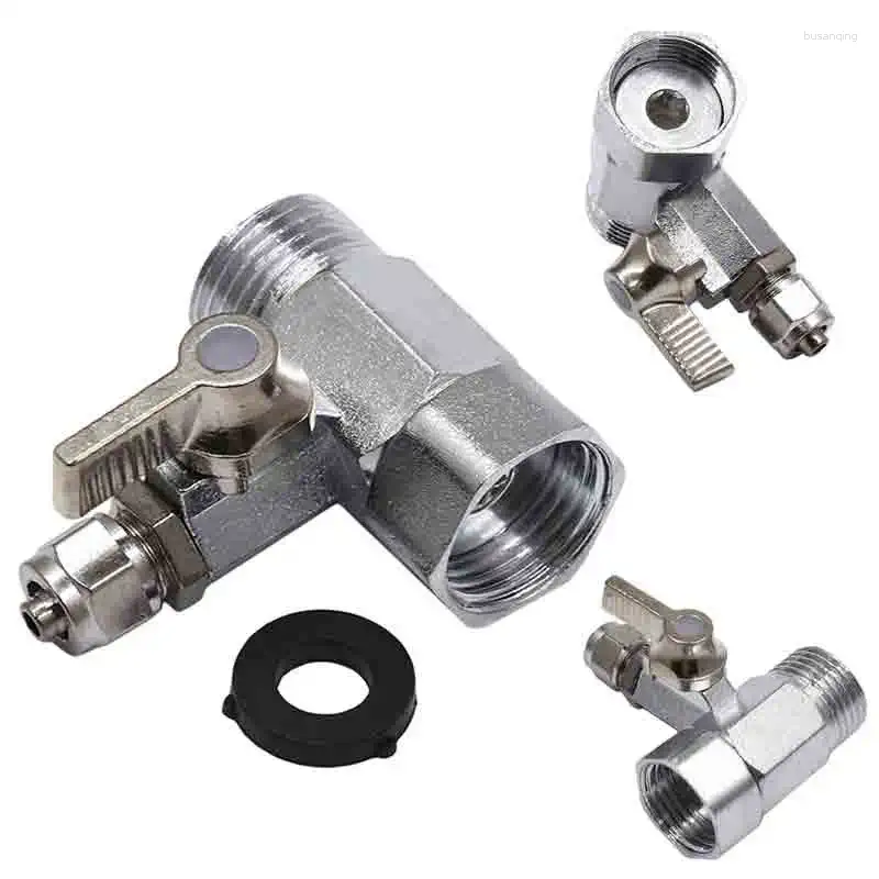 Kitchen Faucets Copper Ball Valve Three-way With Live Joints Two-way Switch Water Pipe Diverter Tap Washing Machine Access