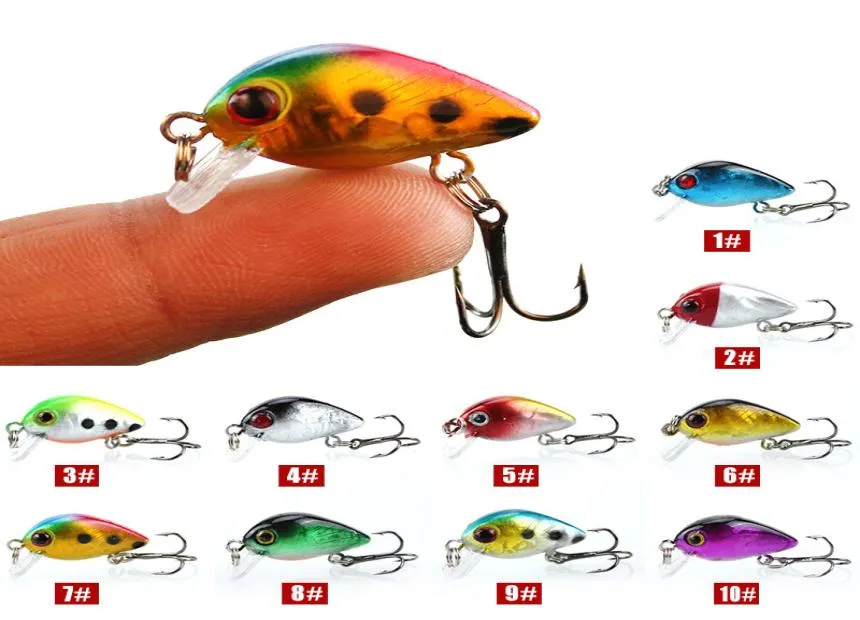 Fiske Lure Mini Minnow Crang Bait Small Size Wobblers 15G3CM Artificial Lures 10 Colors1574013