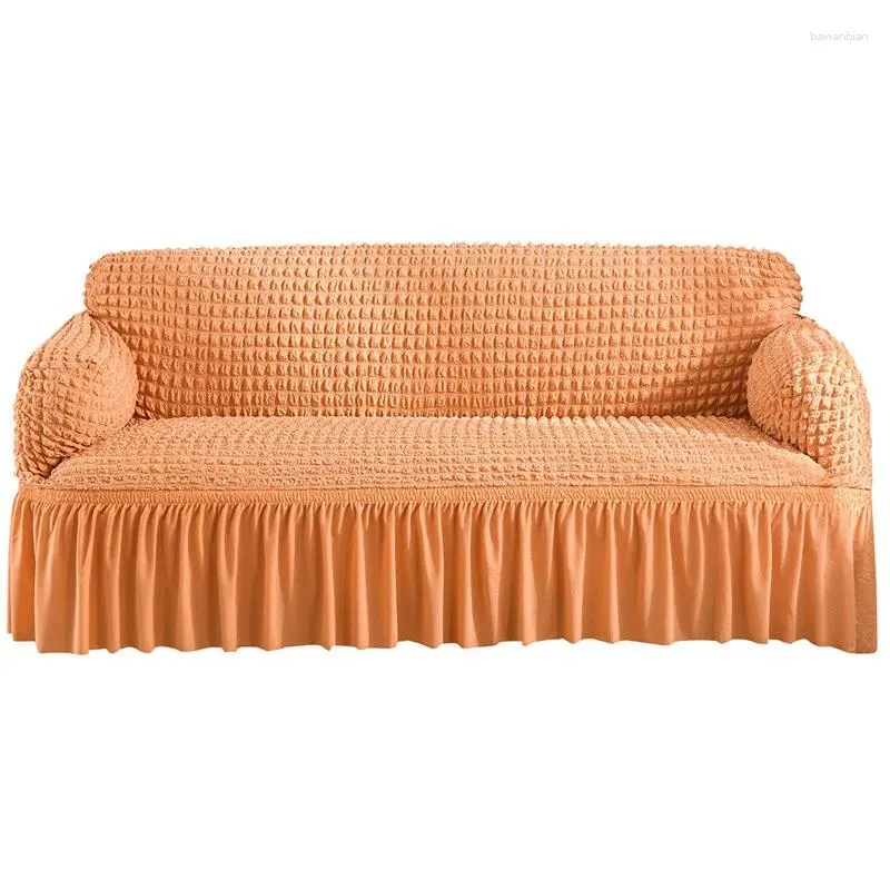 Coperture per sedie divani di divano universale con gonna da 1 pezzo cover di divano aderente per 1/2/3 posteriore lavabile elastico ad alto elastico resistente tessuto Seersucker