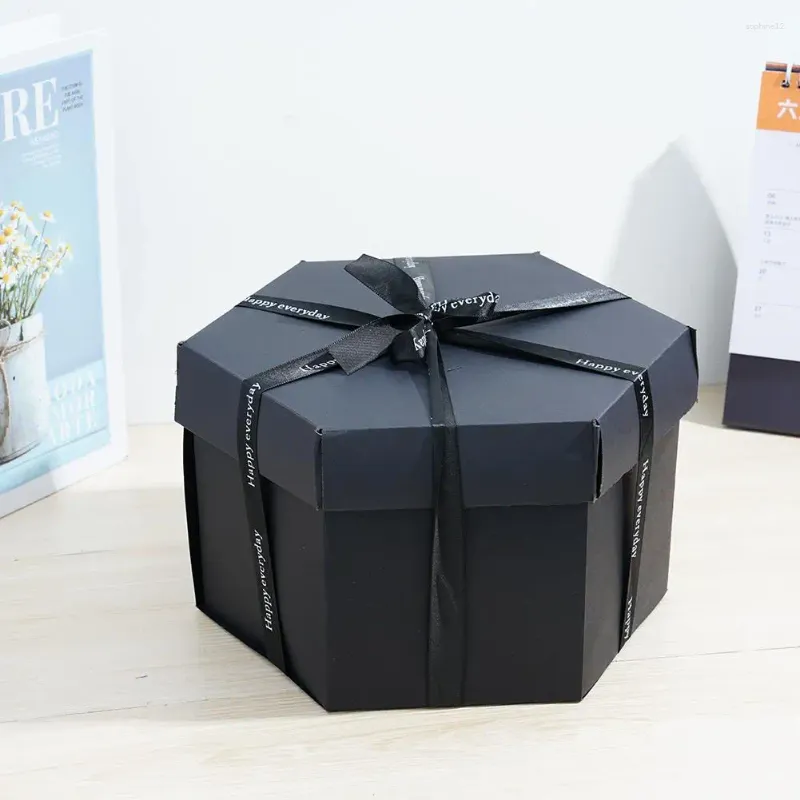 Hediye Sarma Po Box DIY El Yapımı Sürpriz Patlama İtiraf Çift Düğün Aşk Yıldönümü Yaratıcı Hexagon Çok Katman