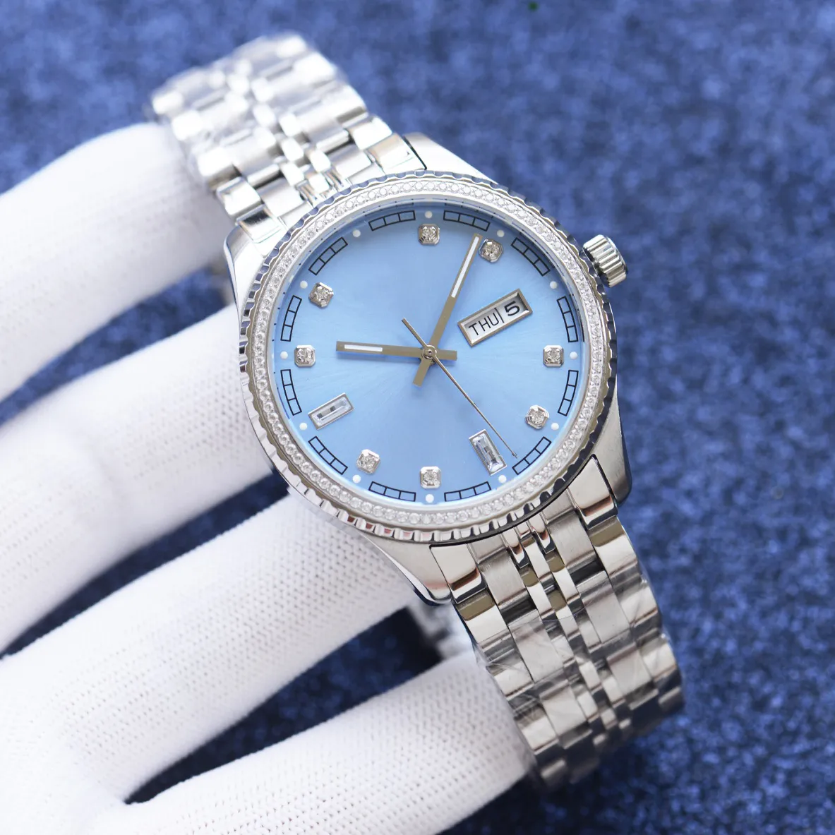 Diamond orologio orologio di lusso man meccanico automatico 8215 orologi da movimento da 41 mm diamanti orologio impermeabile in acciaio inossidabile striscia di acciaio inossidabile montre de lussuoso orologio da appuntamento