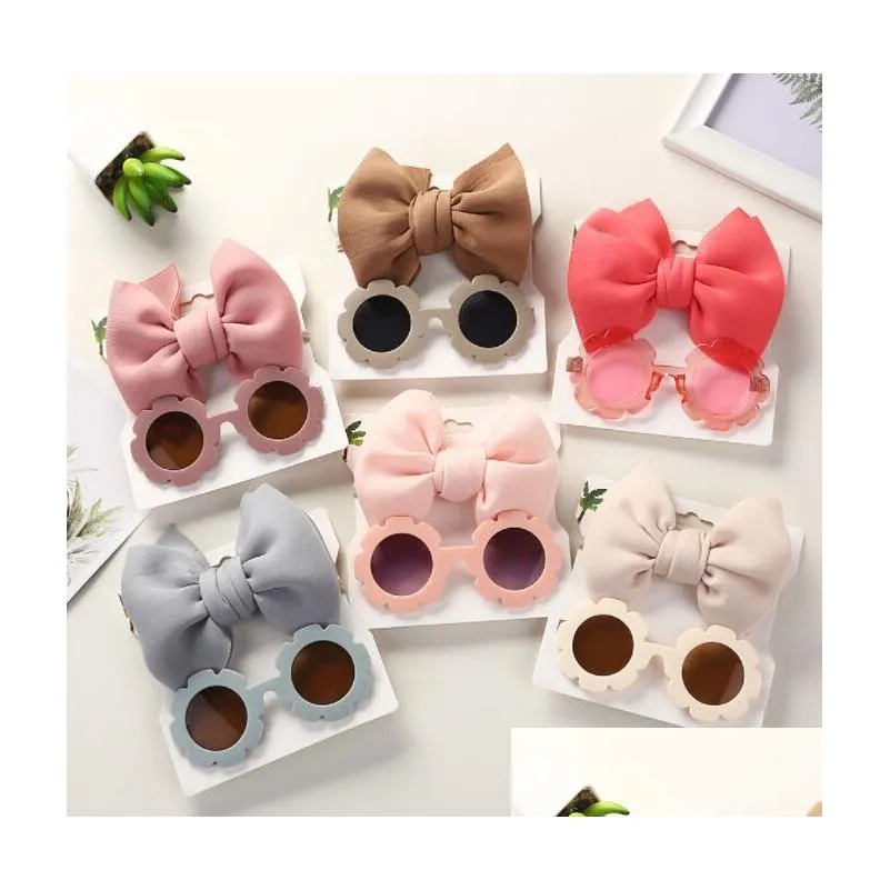 Occhiali da sole per bambini set da moda cartone animato giocattolo per bambini occhiali da sole spazio cotone a colori solido goccia con caduta per bambini accessori di maternità dhf5i