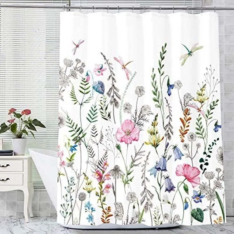 Solid Color Quality Thickened Polyester Fabric Waterproof Mildew Proof Shower Curtain For Bathroom 240407