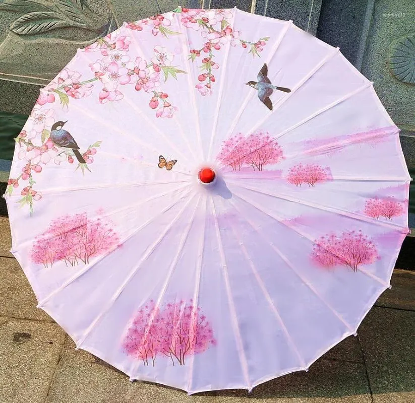 Dekorative Figuren 70/56 cm chinesischer Stoff Ölpapier Regenschirm Danzpoographie Requisiten Blumenkunst Parasol Hochzeit Campus Dekoration