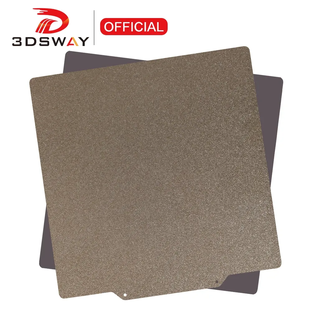CPUs 3dsway 3d Printer Parts Double Sided Textured Pei Powder Coated Spring Steel Sheet Build Plate Hot Bed 220/235/310/410 Ender 3